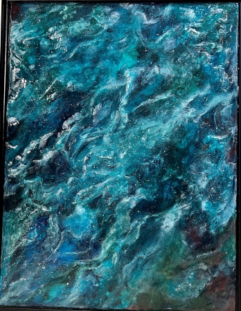Barton Springs at Night by artist Lily Tanzer
